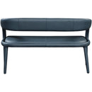  Color_Navy -- Sylvester Navy Vegan Leather Upholstered Bench IMAGE 3