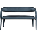  Color_Navy -- Sylvester Navy Vegan Leather Upholstered Bench IMAGE 5