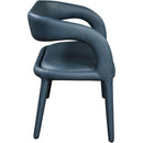  Color_Navy -- Sylvester Navy Vegan Leather Upholstered Bench IMAGE 6