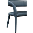  Color_Navy -- Sylvester Navy Vegan Leather Upholstered Bench IMAGE 7