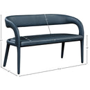  Color_Navy -- Sylvester Navy Vegan Leather Upholstered Bench IMAGE 8