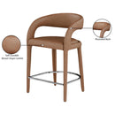  Color_Brown -- Sylvester Brown Vegan Leather Upholstered Counter Stool IMAGE 10