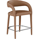  Color_Brown -- Sylvester Brown Vegan Leather Upholstered Counter Stool IMAGE 4