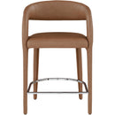  Color_Brown -- Sylvester Brown Vegan Leather Upholstered Counter Stool IMAGE 5