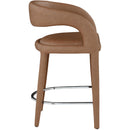  Color_Brown -- Sylvester Brown Vegan Leather Upholstered Counter Stool IMAGE 6