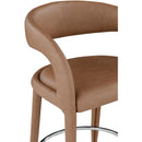  Color_Brown -- Sylvester Brown Vegan Leather Upholstered Counter Stool IMAGE 8