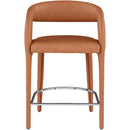  Color_Cognac -- Sylvester Cognac Vegan Leather Upholstered Counter Stool IMAGE 5