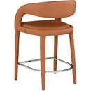  Color_Cognac -- Sylvester Cognac Vegan Leather Upholstered Counter Stool IMAGE 7