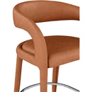 Color_Cognac -- Sylvester Cognac Vegan Leather Upholstered Counter Stool IMAGE 8
