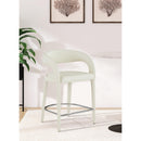  Color_Cream -- Sylvester Cream Vegan Leather Upholstered Counter Stool IMAGE 2