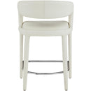  Color_Cream -- Sylvester Cream Vegan Leather Upholstered Counter Stool IMAGE 3