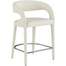  Color_Cream -- Sylvester Cream Vegan Leather Upholstered Counter Stool IMAGE 4