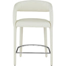 Color_Cream -- Sylvester Cream Vegan Leather Upholstered Counter Stool IMAGE 5