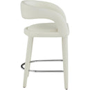  Color_Cream -- Sylvester Cream Vegan Leather Upholstered Counter Stool IMAGE 6
