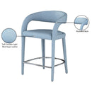 Color_Light Blue -- Sylvester Light Blue Vegan Leather Upholstered Counter Stool IMAGE 10