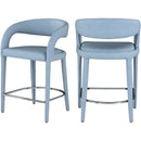  Color_Light Blue -- Sylvester Light Blue Vegan Leather Upholstered Counter Stool IMAGE 1
