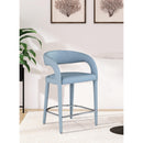  Color_Light Blue -- Sylvester Light Blue Vegan Leather Upholstered Counter Stool IMAGE 2