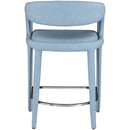  Color_Light Blue -- Sylvester Light Blue Vegan Leather Upholstered Counter Stool IMAGE 3