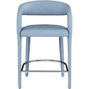  Color_Light Blue -- Sylvester Light Blue Vegan Leather Upholstered Counter Stool IMAGE 5