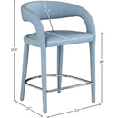  Color_Light Blue -- Sylvester Light Blue Vegan Leather Upholstered Counter Stool IMAGE 9