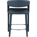  Color_Navy -- Sylvester Navy Vegan Leather Upholstered Counter Stool IMAGE 3