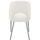  Color_Cream -- Logan Cream Vegan Leather Upholstered Dining Chair IMAGE 3