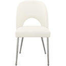  Color_Cream -- Logan Cream Vegan Leather Upholstered Dining Chair IMAGE 4