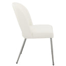  Color_Cream -- Logan Cream Vegan Leather Upholstered Dining Chair IMAGE 5