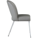  Color_Chrome/ Grey -- Logan Grey Vegan Leather Upholstered Dining Chair IMAGE 5