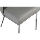  Color_Chrome/ Grey -- Logan Grey Vegan Leather Upholstered Dining Chair IMAGE 6