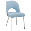  Color_Light Blue -- Logan Light Blue Vegan Leather Upholstered Dining Chair IMAGE 1