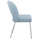  Color_Light Blue -- Logan Light Blue Vegan Leather Upholstered Dining Chair IMAGE 5