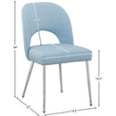  Color_Light Blue -- Logan Light Blue Vegan Leather Upholstered Dining Chair IMAGE 7
