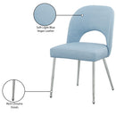  Color_Light Blue -- Logan Light Blue Vegan Leather Upholstered Dining Chair IMAGE 8