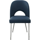  Color_Navy -- Logan Navy Vegan Leather Upholstered Dining Chair IMAGE 4