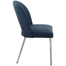  Color_Navy -- Logan Navy Vegan Leather Upholstered Dining Chair IMAGE 5