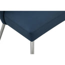  Color_Navy -- Logan Navy Vegan Leather Upholstered Dining Chair IMAGE 6