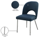  Color_Navy -- Logan Navy Vegan Leather Upholstered Dining Chair IMAGE 8