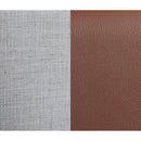  Size_Full -- Blake Brown Two Tone Vegan Leather And Linen Textured Fabric Upholstered Full Bed IMAGE 7