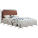 Meridian Blake Brown Vegan Leather Full Bed IMAGE 8