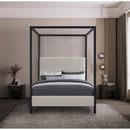  Color_Beige  Size_King  -- James Beige Linen Textured Fabric Upholstered King Bed IMAGE 4