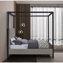  Color_Grey  Size_Queen  -- James Grey Linen Textured Fabric Upholstered Queen Bed IMAGE 5