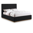 Color_Black/ Natural  Size_King  -- Monaco Black Boucle Fabric Upholstered King Bed IMAGE 1