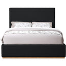  Color_Black/ Natural  Size_King  -- Monaco Black Boucle Fabric Upholstered King Bed IMAGE 3