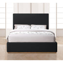  Color_Black/ Natural  Size_King  -- Monaco Black Boucle Fabric Upholstered King Bed IMAGE 4