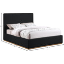Meridian Monaco Black Boucle Fabric King Bed IMAGE 9