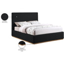  Color_Black/ Natural  Size_Queen  -- Monaco Black Boucle Fabric Upholstered Queen Bed IMAGE 10