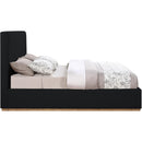  Color_Black/ Natural  Size_Queen  -- Monaco Black Boucle Fabric Upholstered Queen Bed IMAGE 5