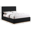  Color_Black/ Natural  Size_Queen  -- Monaco Black Boucle Fabric Upholstered Queen Bed IMAGE 9