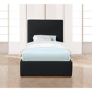  Color_Black/ Natural  Size_Twin  -- Monaco Black Boucle Fabric Upholstered Twin Bed IMAGE 4
